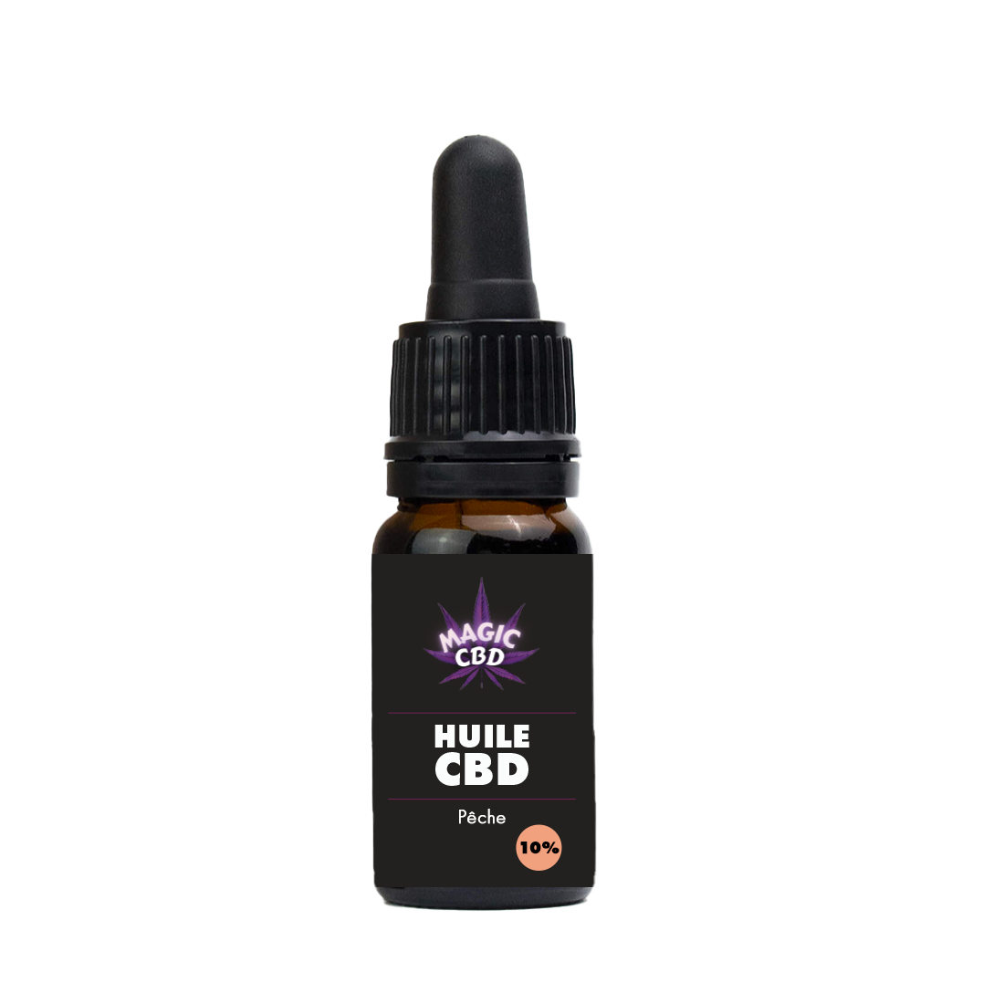 Huile 10% de CBD Broad Spectrum - Pêche de vigne - Magic CBD