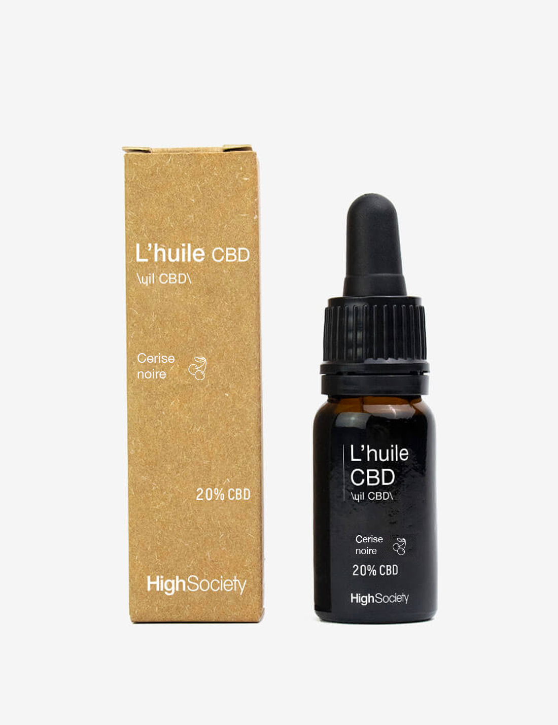 Huile 20% de CBD Broad Spectrum - Cerise noire